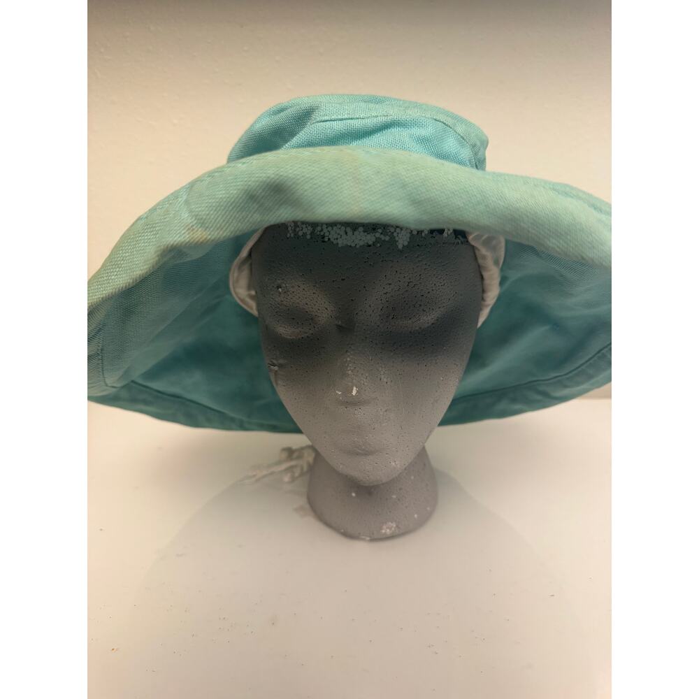 Scala Collezione cotton canvas teal blue green adjustable sun bucket hat women